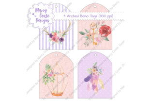 Arched Boho Tags for Crafts Branding
