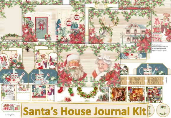 Christmas Journal Kit with Ephemera: A Crafts-Inspired Design Asset for Festive Branding