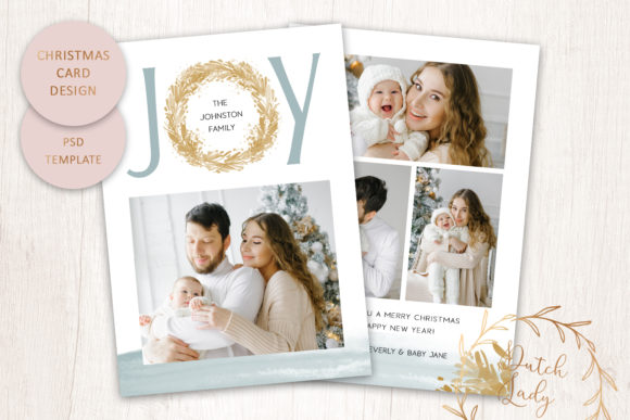 Christmas Photo Card Template Double PSD for Print Templates That Elevate Visual Storytelling