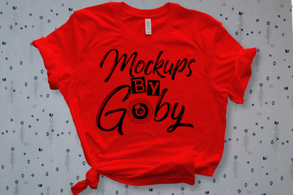 Christmas Red T-Shirt Mockups: Festive Branding for Local Businesses