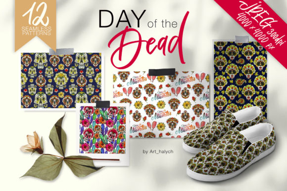 Day of the Dead Seamless Patterns for Real Crafting Magic