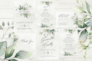 Eucalyptus and Gold Wedding Suite Print Templates