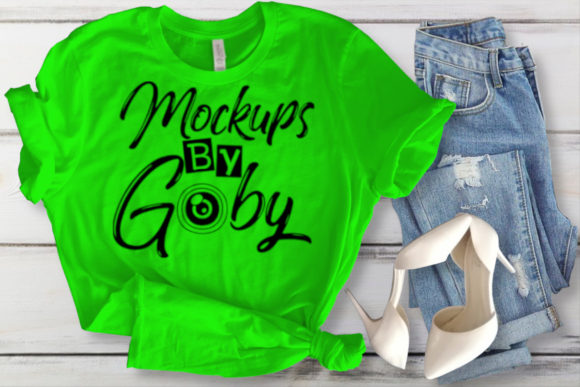 Green Tshirt Mockup, Styled Women Design: A Fresh Visual Asset for Lifestyle Bloggers and Content Publishers
