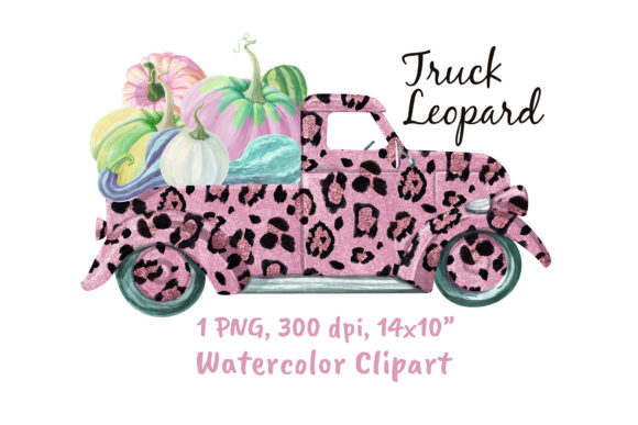 h1Pink Truck Leopard Print with Pumpkins – A Playful Craft Design for Seasonal Branding/h1