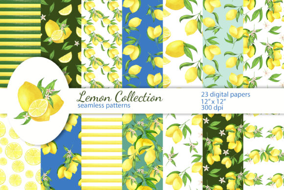 Lemon Digital Papers & Seamless Patterns Review