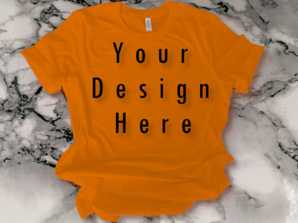Orange Shirt Mockup: Bella Canvas Embroidery Review