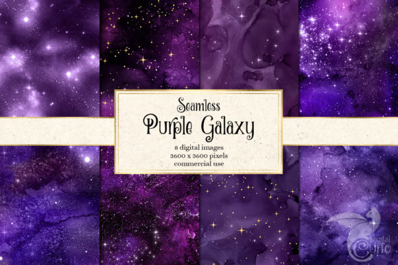 Purple Galaxy Digital Paper Textures Review