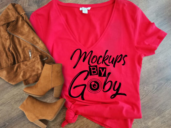 Red Flat Lay Mock Up, Country Girl: A Fresh T-Shirt Design for Bloggers and Publishers