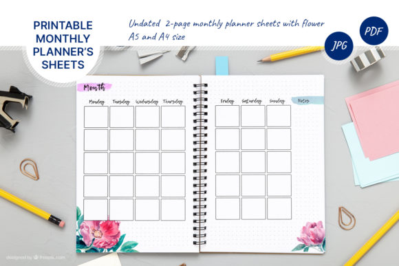 Undated Monthly Planner Sheets: A Crafter’s Review for Print Templates & Handmade Projects