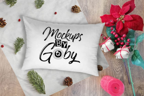 White Pillow Mockups, Christmas Design – Festive Branding for Local Businesses