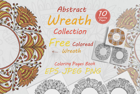 Wreath Drawn with Flowers in Folk Style – A Versatile Design Asset for Local Branding